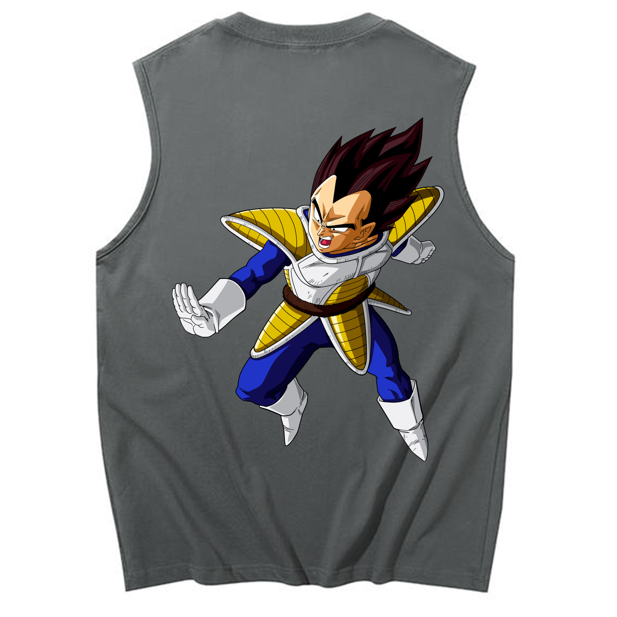 （画像用） ドラゴンボール ベジータ四世（Bejīta Yonsei）DRAGON BALL Vegeta IV コットン100％タンクトップ（背面プリント）